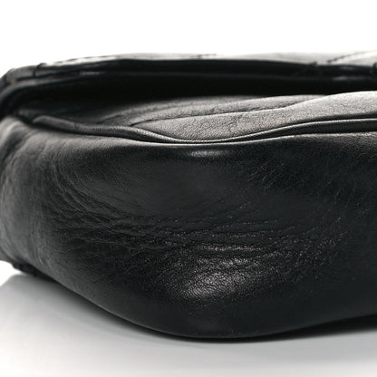 Gucci Calfskin Matelasse Super Mini GG Marmont Shoulder Bag Black 8 of 11
