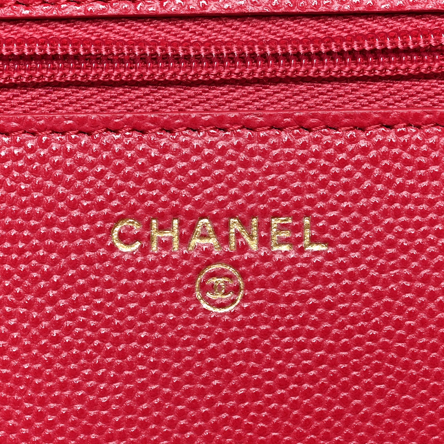 Chanel Caviar Quilted Wallet On Chain WOC Dark Pink 6 of 10