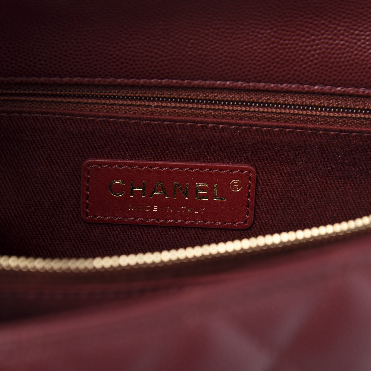 Chanel Caviar Quilted Small Coco Handle Flap Burgundy 6 of 11