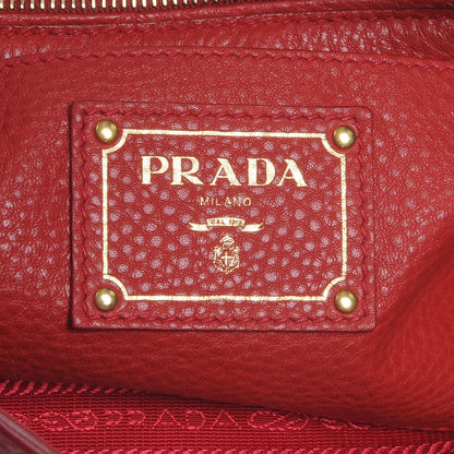 Prada Vitello Daino Convertible Side Pocket Hobo Rosso 7 of 9