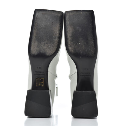 Balenciaga Calfskin Varenne BB Double Square Booties 36.5 White Gold 5 of 21