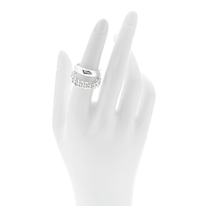 Hermes Sterling Silver MM Boucle Selier Inflexible Ring 52 6 2 of 5