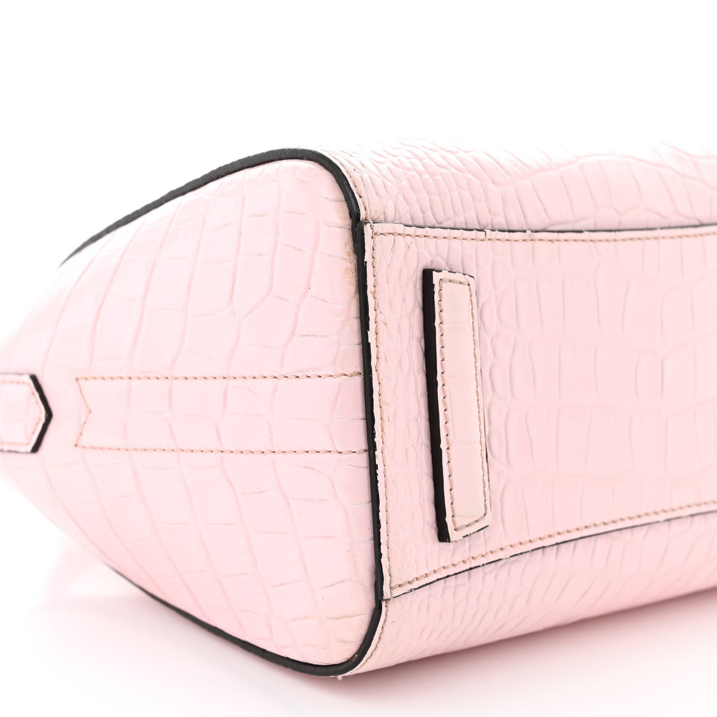 Calfskin Crocodile Embossed Mini Antigona Pink