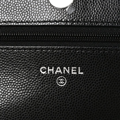 Chanel Caviar Quilted CC Logo Wallet on Chain WOC Black 6 of 11