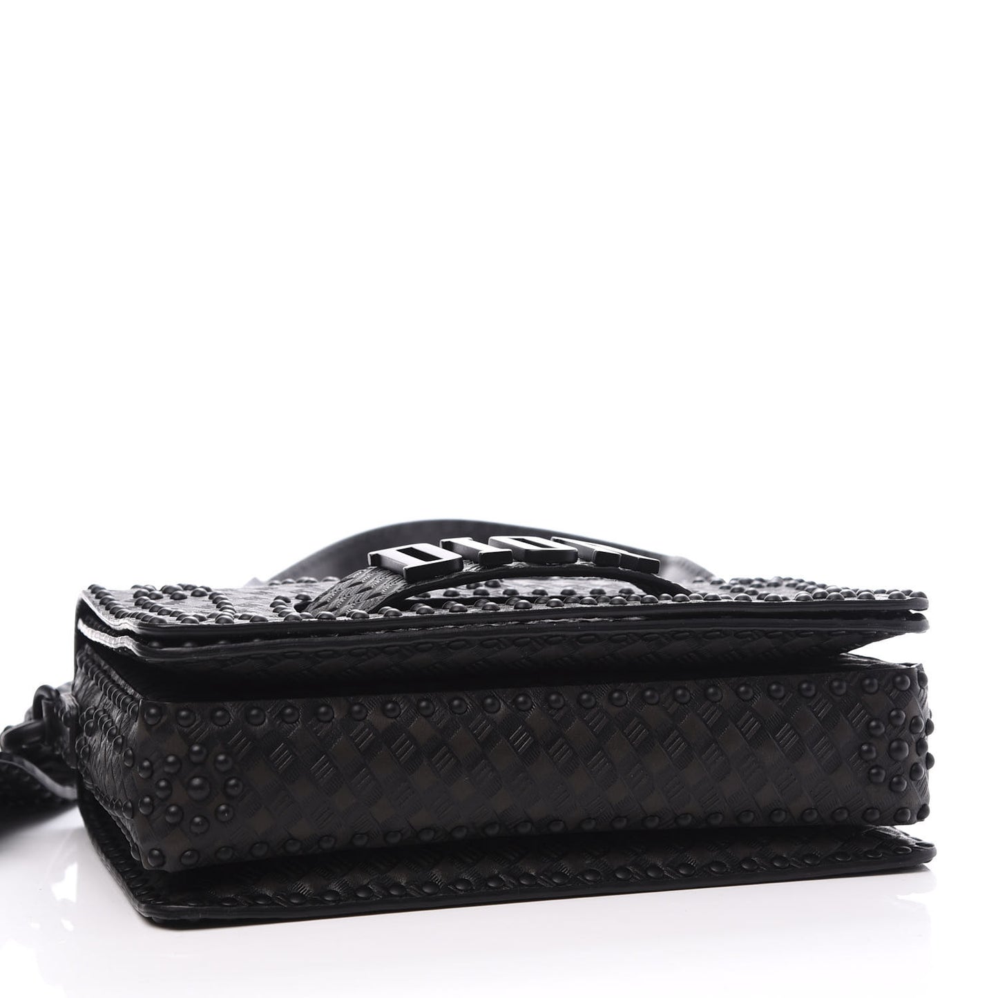 Calfskin Studded Dio(r)evolution Flap Bag Black