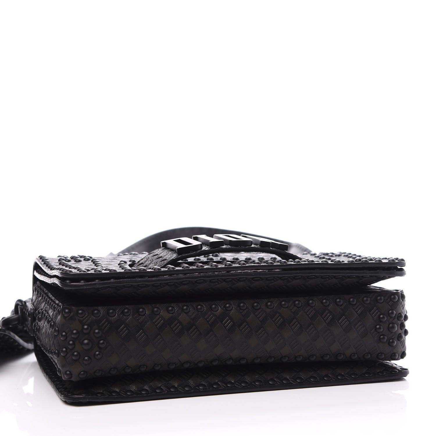 Christian Dior Calfskin Studded Dio(r)evolution Flap Bag Black 3 of 9