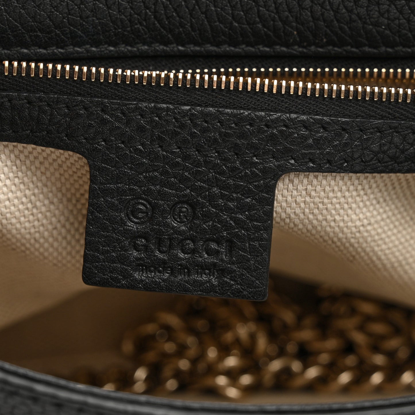 Pebbled Calfskin Medium Soho Flap Crossbody Black