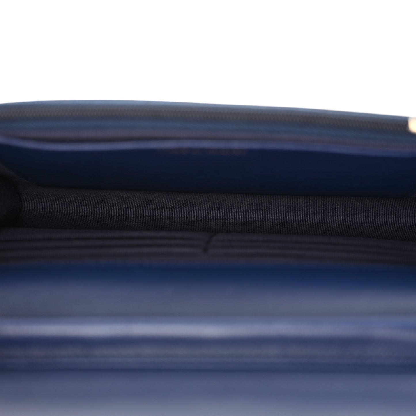 Lambskin Quilted Wallet On Chain WOC Dark Blue