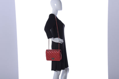 Chanel Glazed Calfskin Quilted Small Day Trip Flap Red 2 of 15