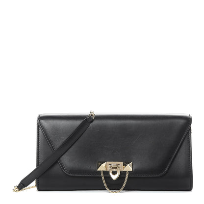 Valentino Garavani Vitello Demilune Chain Clutch Black 1 of 17