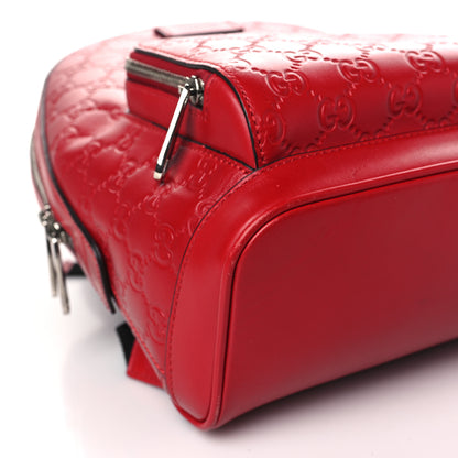 Gucci Guccissima Signature Small Day Backpack Hibiscus Red 9 of 10