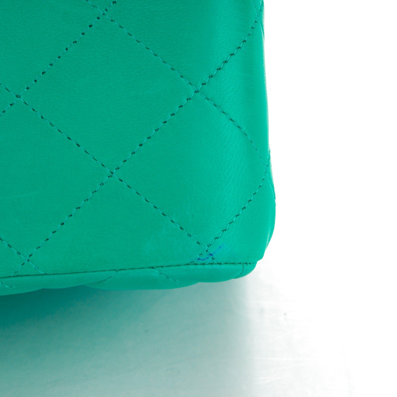 Chanel Lambskin Quilted Jumbo Double Flap Green 12 of 15