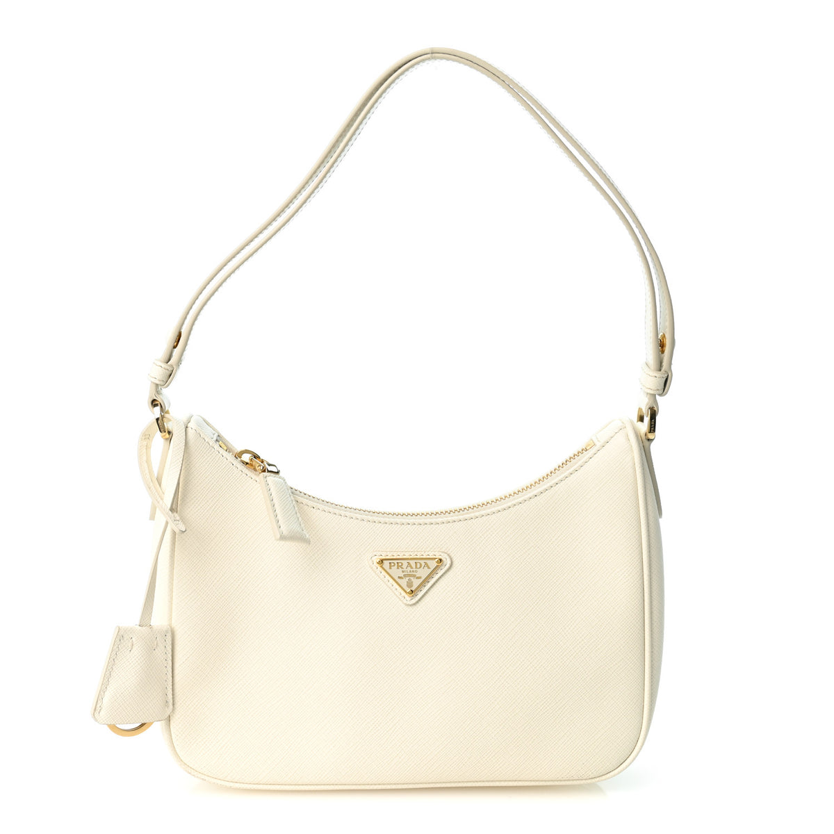 Saffiano Lux Mini Re-Edition Shoulder Bag White