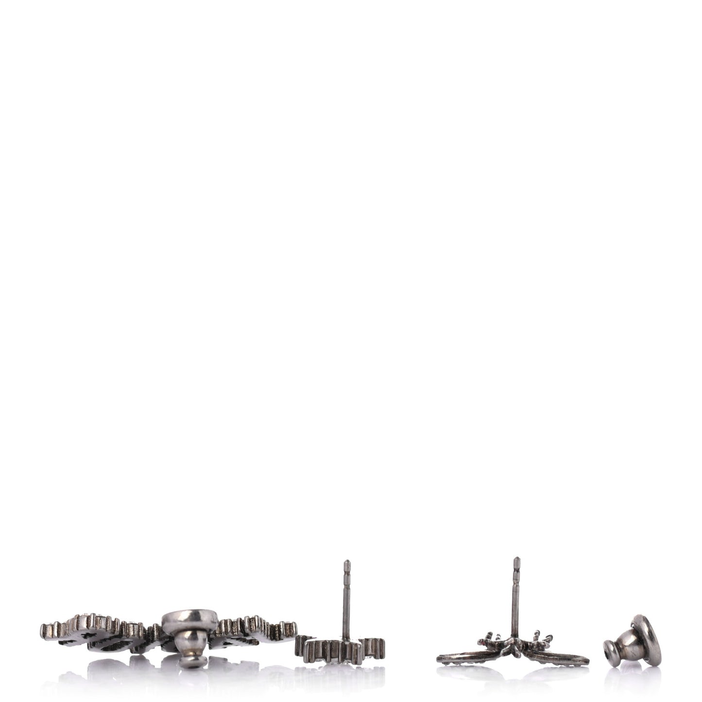 Metal Crystal J'Adior Earrings Antique Silver