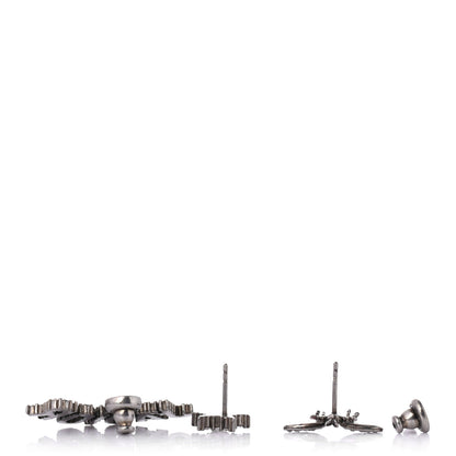 Christian Dior Metal Crystal J'Adior Earrings Antique Silver 3 of 4
