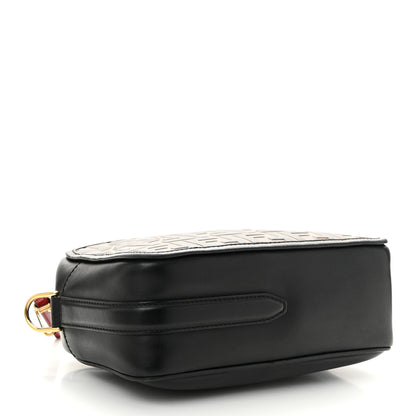 Fendi Vitello Century F is Fendi Bi-Color FF 1974 Embossed Camera Case Maya Black 4 of 12