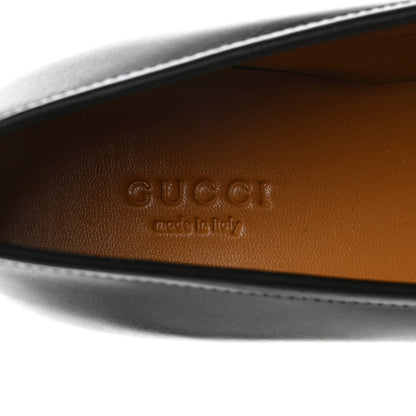 Gucci Calfskin Womens Jordaan Loafers 37.5 Black 7 of 8