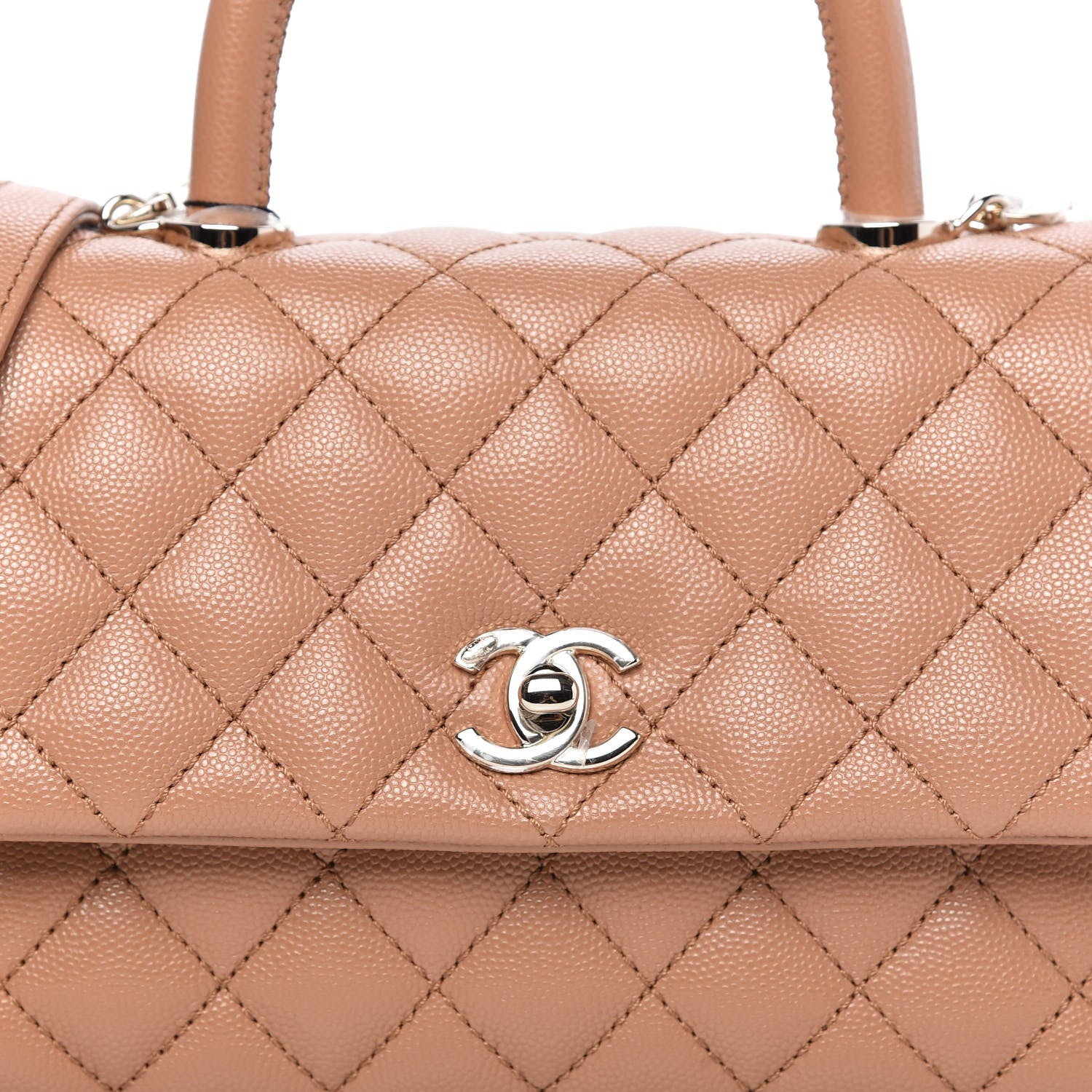 Chanel Caviar Quilted Mini Coco Handle Flap Brown 10 of 10