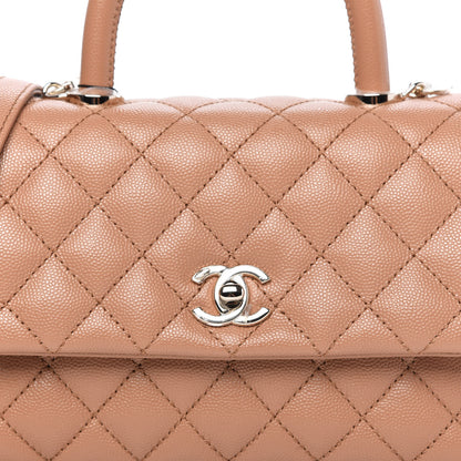 Chanel Caviar Quilted Mini Coco Handle Flap Brown 10 of 10