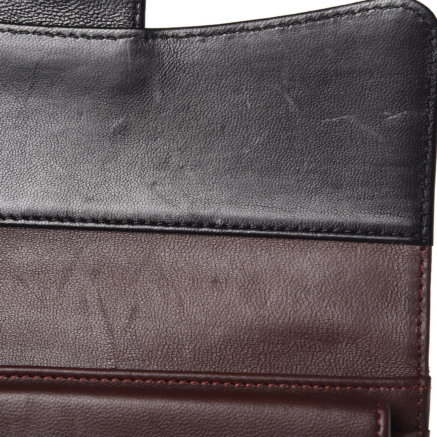 Lambskin Quilted Large Flap Wallet Black