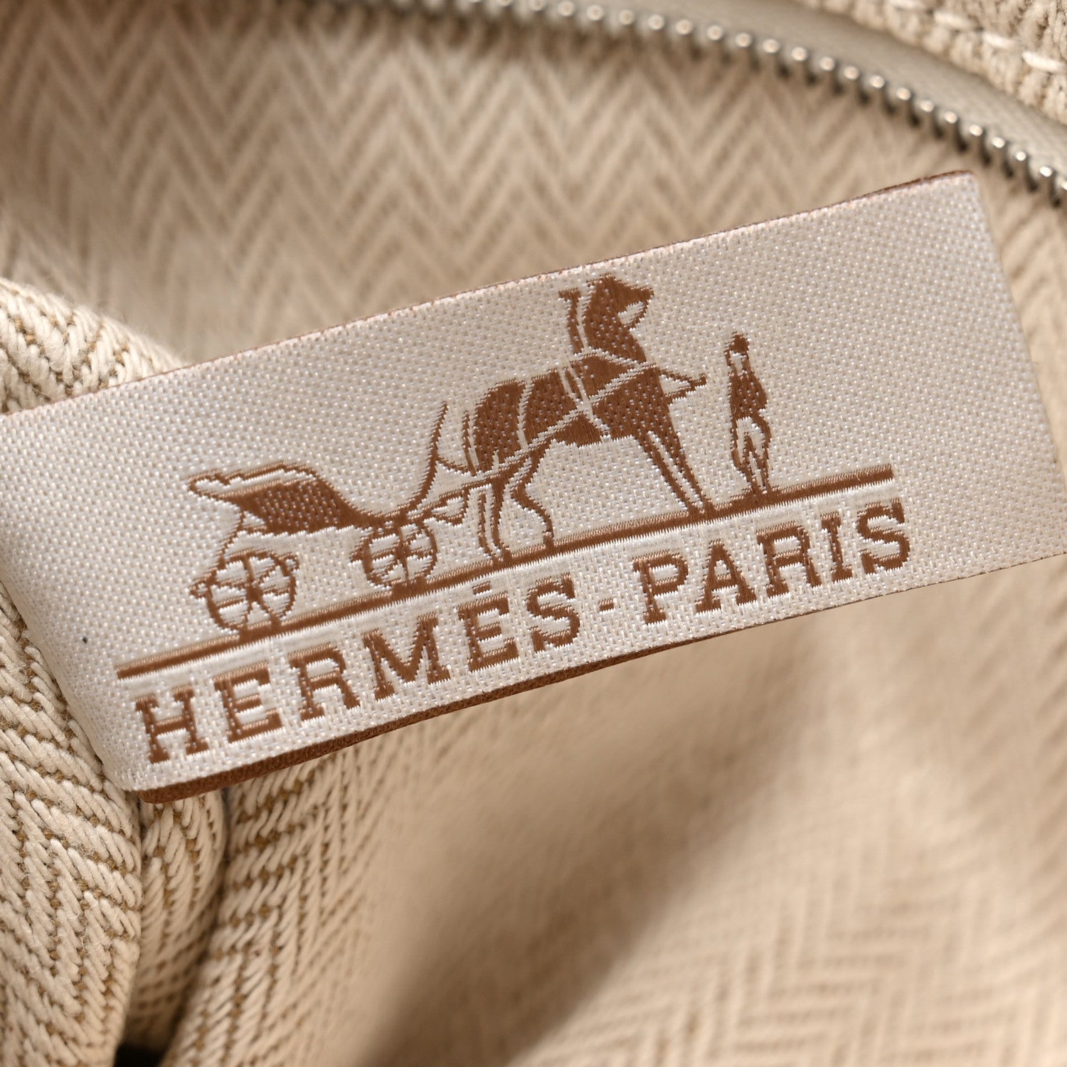 Hermes Canvas Barenia Fourbi 25 MM Pouch Naturel Fauve 6 of 7