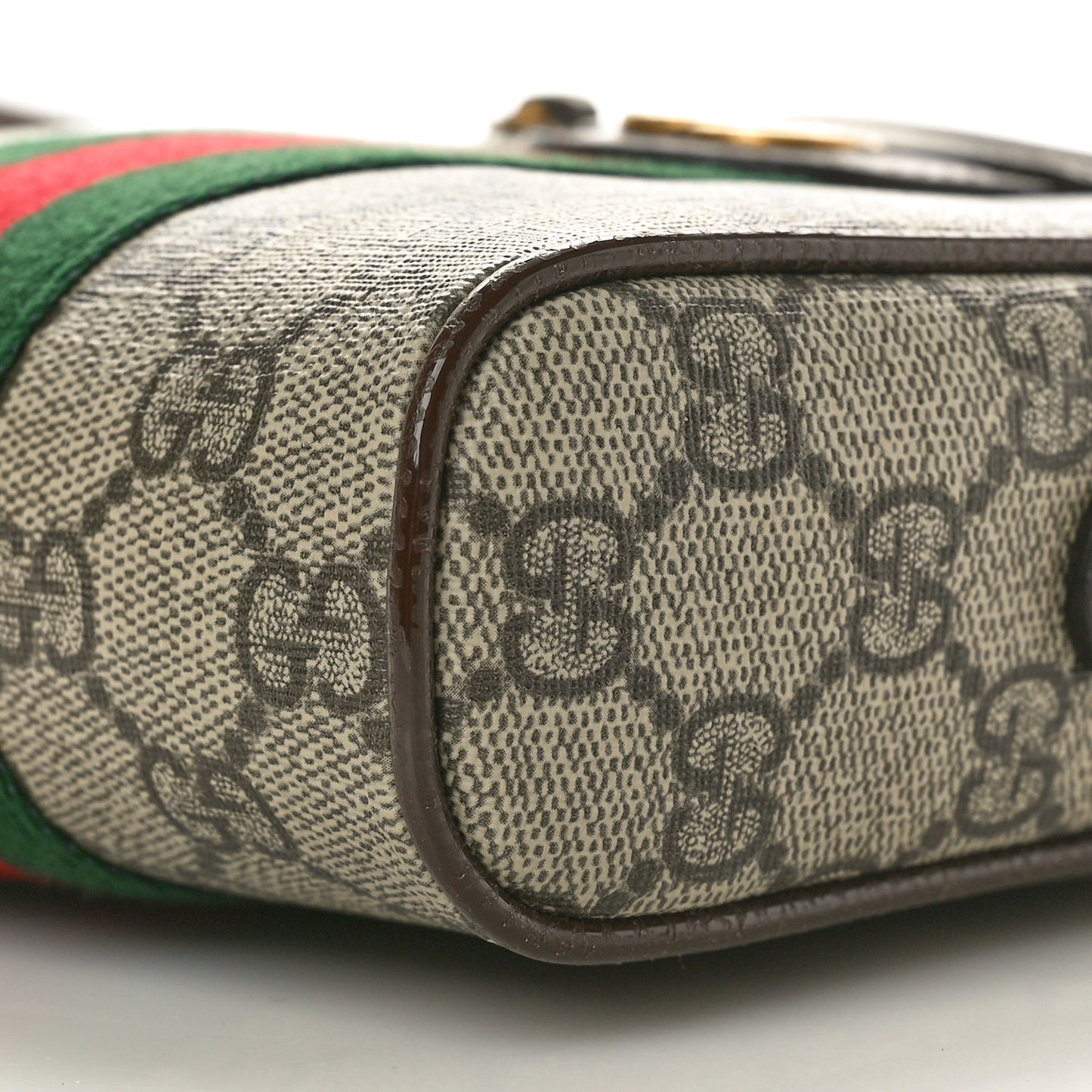 GG Supreme Monogram Web Mini Ophidia Messenger Brown