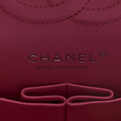 Chanel Caviar Chevron Quilted Medium Double Flap Pink 6 of 10