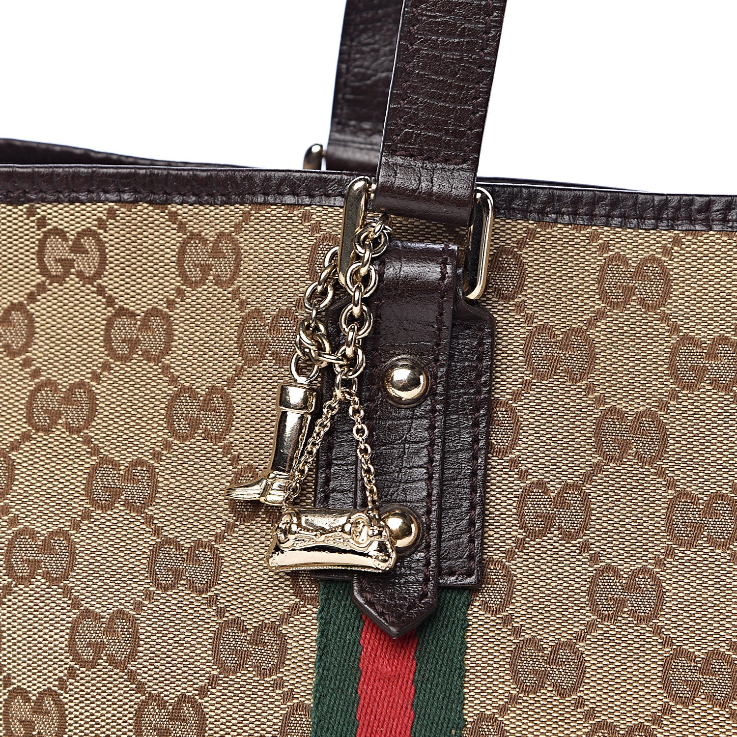 Gucci Monogram Medium Jolicoeur Tote Dark Brown 10 of 13