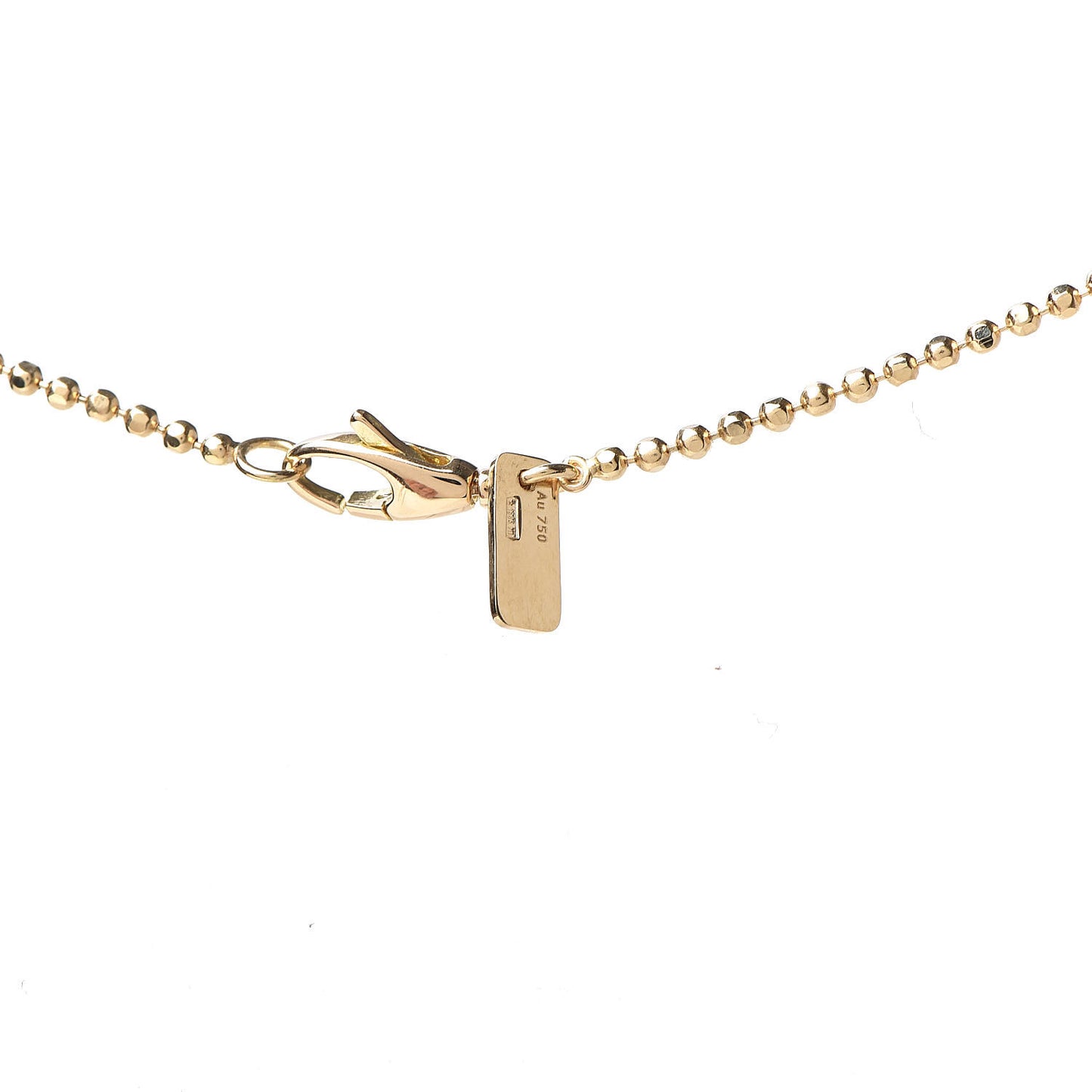 18K Yellow Gold Icon Fringe Pendant Necklace