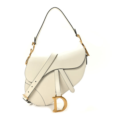Christian Dior Grained Calfskin Saddle Bag With Strap Latte 1 of 9