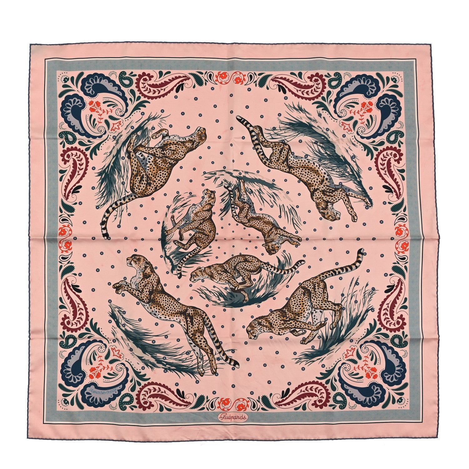 Hermes Silk Guepards Scarf 90 1 of 5