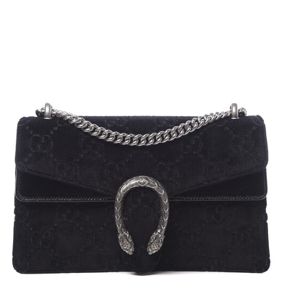 Gucci Velvet GG Monogram Small Dionysus Shoulder Bag Black 1 of 10