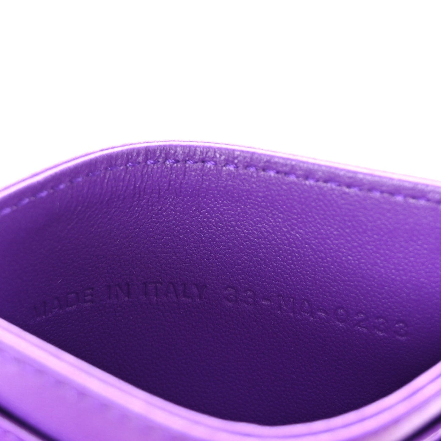 Lambskin Cannage Lady Dior Card Holder Purple