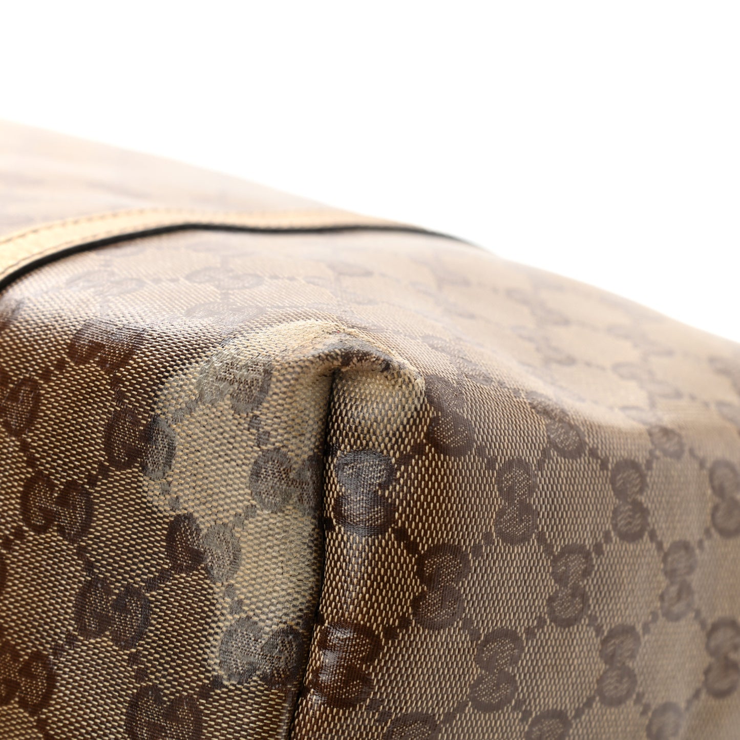 Crystal Monogram Large Joy Tote Gold
