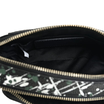 Marc Jacobs Calfskin Paint Splatter Small Snapshot Camera Bag Black Multi 5 of 9
