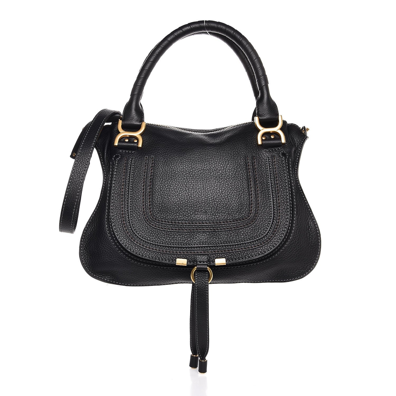 Chloe Calfskin Medium Marcie Satchel Black 1 of 8