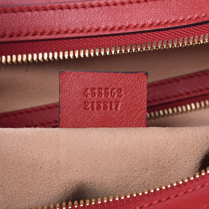 Gucci Apollo Calfskin GG Dadini Embroidered Chain Hobo Hibiscus Red 7 of 8