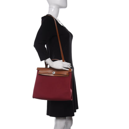 Hermes Vache Hunter Toile Herbag Zip 31 PM Rubis 2 of 16