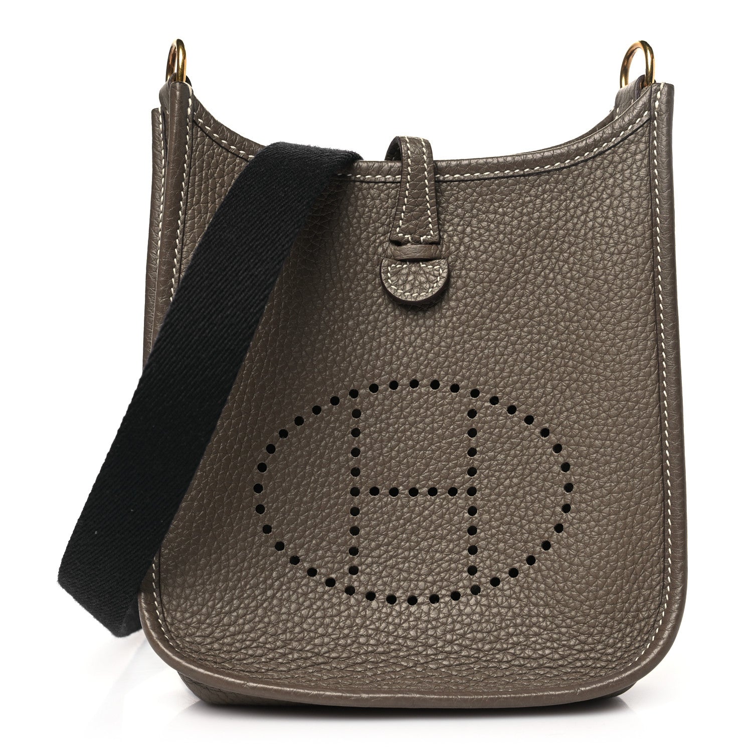 Hermes Taurillon Clemence Amazone Evelyne TPM Etoupe Bleu Indigo 1 of 11