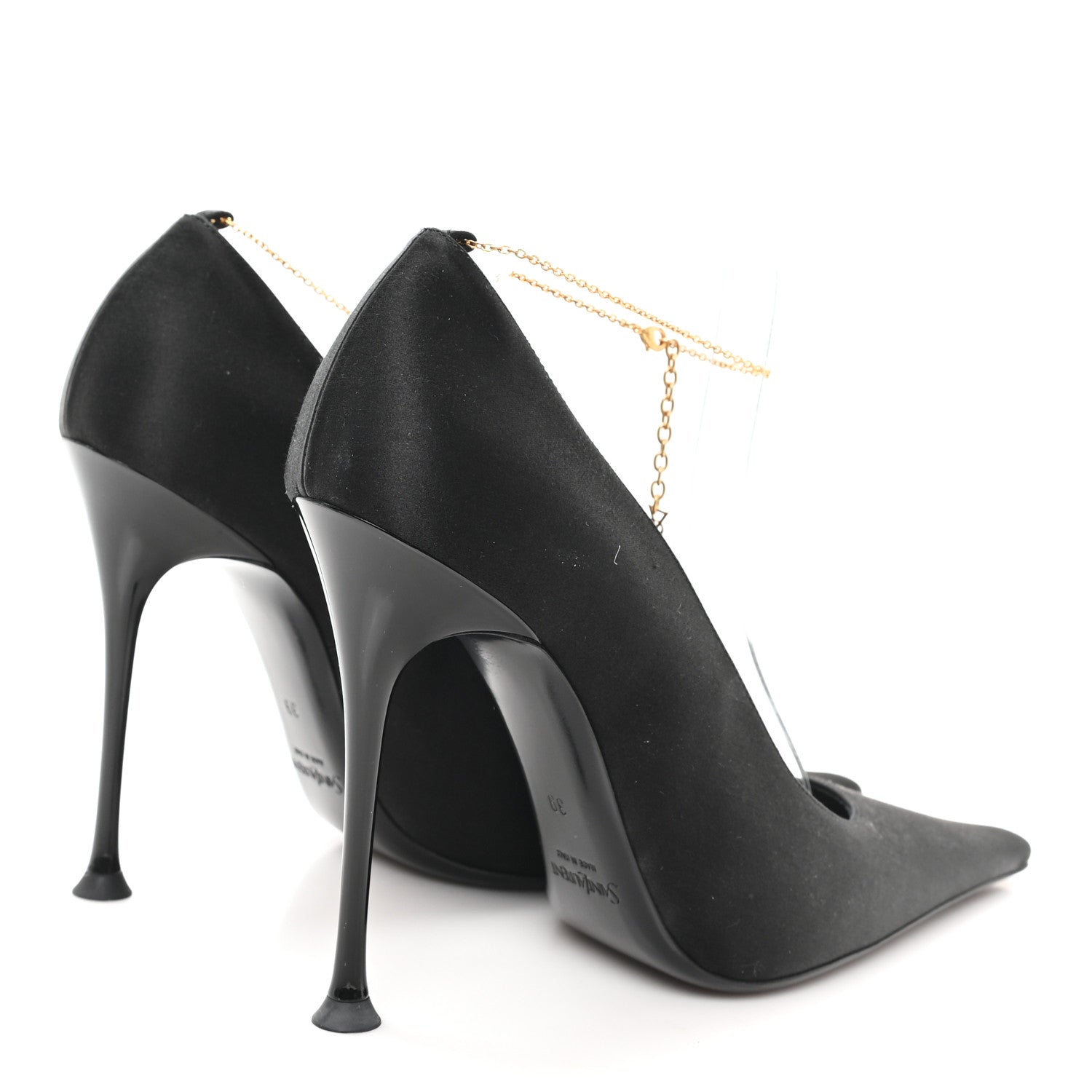 Saint Laurent Raso Regale Regine 110 Pumps 39 Black 5 of 9