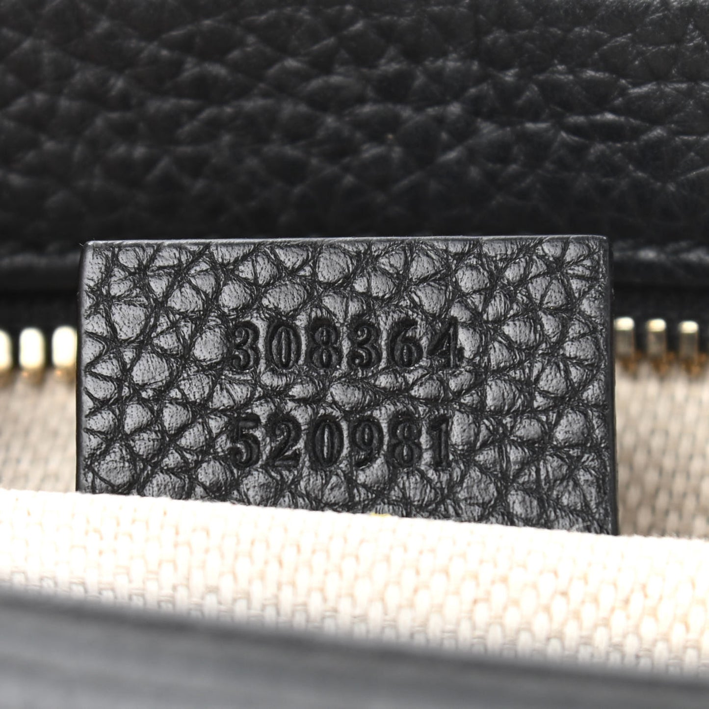 Pebbled Calfskin Small Soho Disco Bag Black
