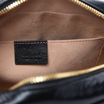 Gucci Monogram Matelasse Diagonal Small GG Marmont Chain Shoulder Bag Beige Black 8 of 11