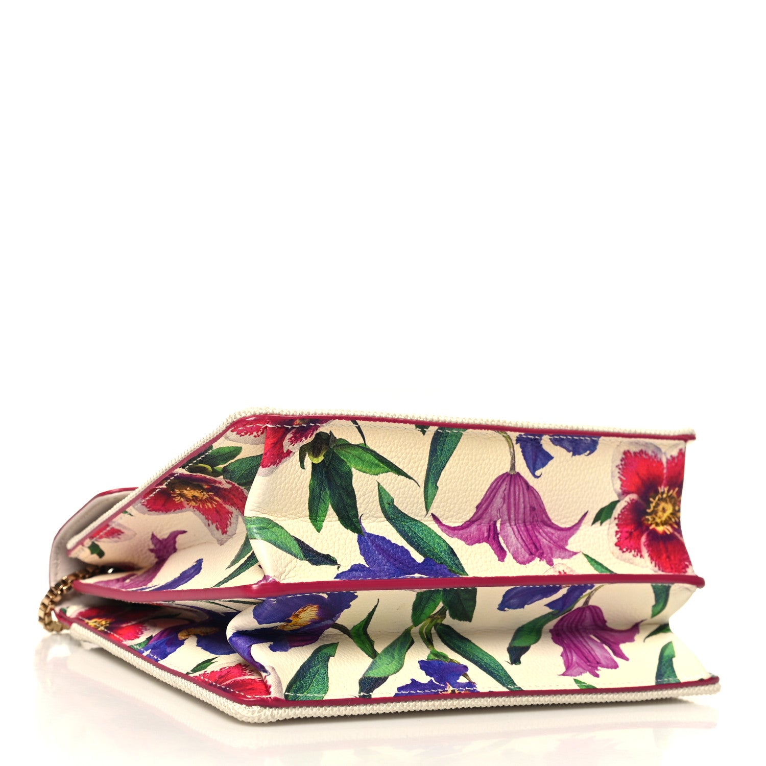 Salvatore Ferragamo Canvas Calfskin Thalia Crossbody Bag White Multicolor 4 of 13