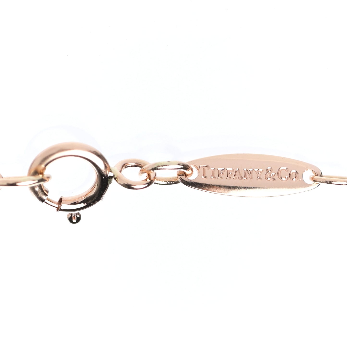 18K Rose Gold 12mm Elsa Peretti Bean Pendant Necklace