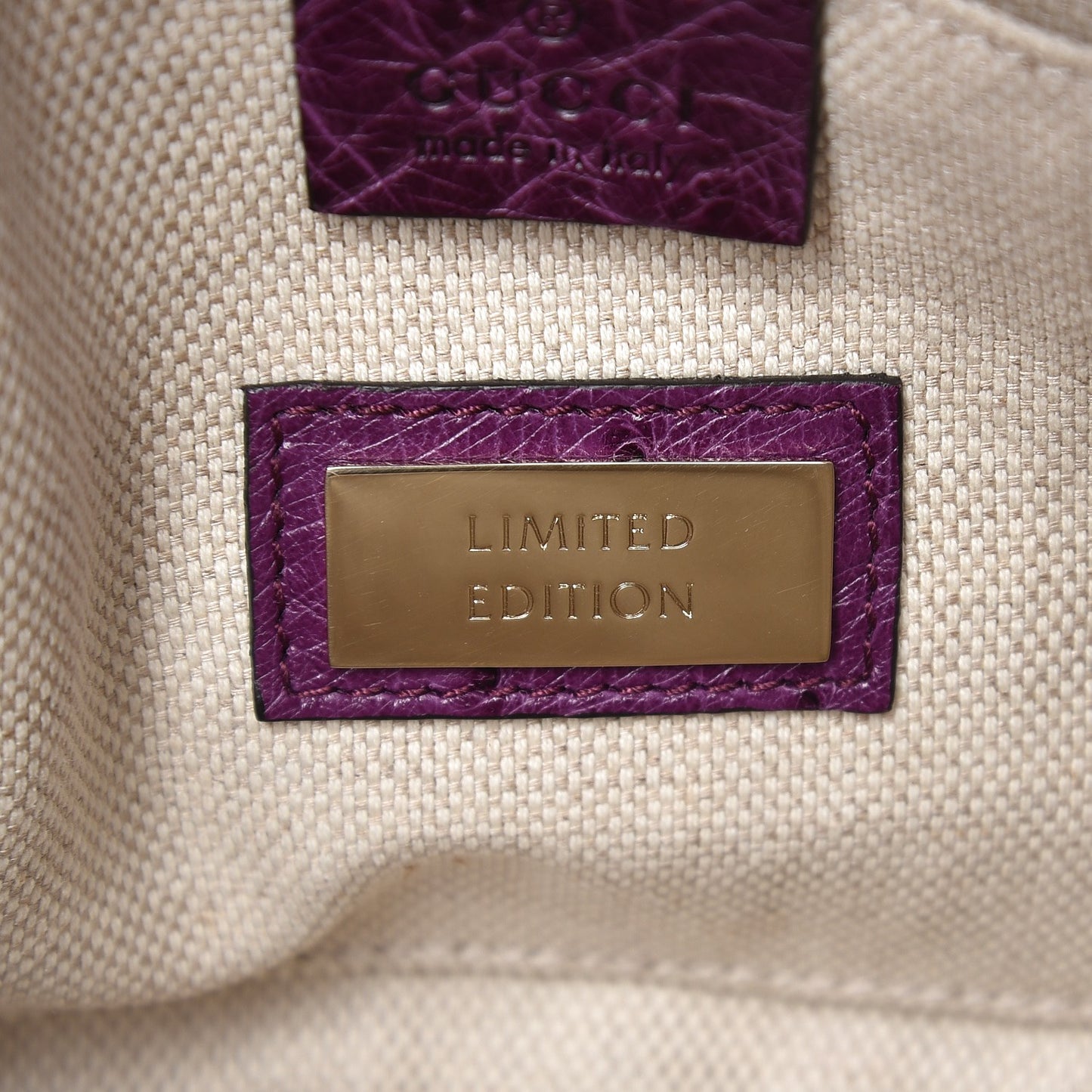 Ostrich Small Soho Disco Bag Grape Royal