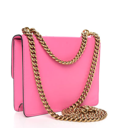 Gucci Knight Calfskin Small GG Marmont Chain Handle Bag Pink Tropical Flower 4 of 8