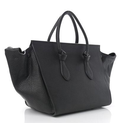 Celine Crisped Calfskin Medium Tie Knot Tote Black 3 of 16