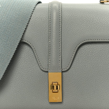 Celine Grained Calfskin Teen Soft 16 Shoulder Bag Ice Blue 9 of 12
