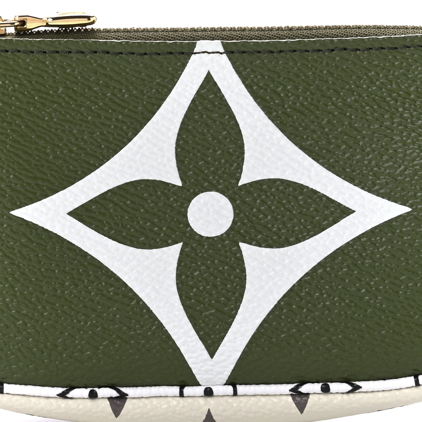 Monogram Giant Micro Pochette Accessories Kaki White