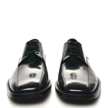 Balenciaga Calfskin Mens Square Toe Derby Shoes 42 Black 2 of 9